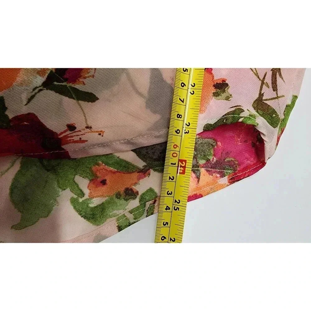 Ultra Flirt Sleeveless Floral Sheer Shirt - Picture 10 of 10